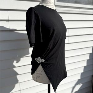NWT Women’s Express Bejeweled Short-Sleeve Top